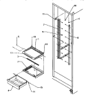 SHELVING & DRAWERS (REF) Diagram and Parts List for SX22SE P1190201W E Amana Refrigerator