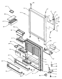 REF DOOR ASSY Diagram and Parts List for TR22S4E P1196201W E Amana Refrigerator