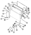 FZ DOOR Diagram and Parts List for TL18G P7553510W Amana Refrigerator