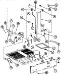 REAR COMPONENTS Diagram and Parts List for TL18G P7553510W Amana Refrigerator