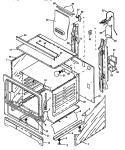 Part Location Diagram of Y0656710E Whirlpool FRONT FRAME