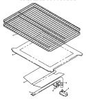 OVEN COMPONENTS Diagram and Parts List for RLN330UW P1142955N W Amana Cooktop