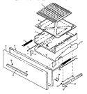 BROILER DRAWER ASSY Diagram and Parts List for RLN330UW P1142955N W Amana Cooktop