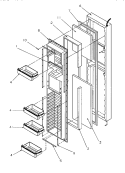 FZ DOOR Diagram and Parts List for SSD21SW P1193901W W Amana Refrigerator