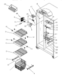 FZ SHELVING & REF LIGHT Diagram and Parts List for SSD21SW P1193901W W Amana Refrigerator