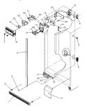 CONTROLS AND CABINET (REF / FRZ) Diagram and Parts List for SSD21SW P1193901W W Amana Refrigerator