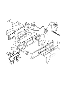 Control Panel Parts Diagram and Parts List for MHN30PRBWW0  Maytag Washer