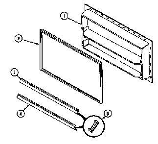 Freezer Inner Door Diagram and Parts List for GT19A43LV  Maytag Refrigerator