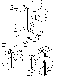 Cabinet Parts Diagram and Parts List for SSD21SL-P1193908WL  Amana Refrigerator