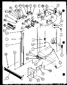 Refrigerator Diagram and Parts List for SBD20K-P1102508W  Amana Refrigerator