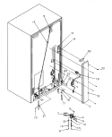 CABINET BACK Diagram and Parts List for SSD21SW P1193901W W Amana Refrigerator
