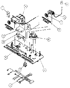 Control Assembly Diagram and Parts List for TX22R-P1157702W  Amana Refrigerator