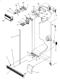 CONTROLS AND CABINET (REF / FRZ) Diagram and Parts List for SRDE27S3E P1190601W E Amana Refrigerator