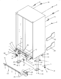 DRAIN AND ROLLERS Diagram and Parts List for SRDE27S3E P1190601W E Amana Refrigerator