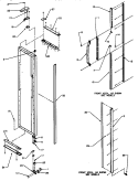 DOOR HINGE AND TRIM (FRZ) Diagram and Parts List for SBI20S2E P1190701W E Amana Refrigerator