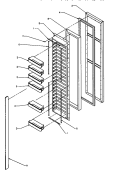 FZ DOOR Diagram and Parts List for SBI20S2E P1190701W E Amana Refrigerator