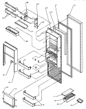 REF DOOR Diagram and Parts List for SBI20S2E P1190701W E Amana Refrigerator