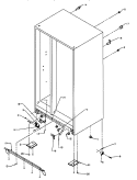 DRAIN TUBE, ROLLERS & CABINET BACK Diagram and Parts List for SBI20S2E P1190701W E Amana Refrigerator