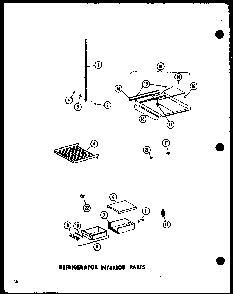 Refrigerator Interior Parts Diagram and Parts List for SRI-22E-A-P74870-11WA  Amana Refrigerator
