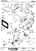 Page 1 Diagram and Parts List for MW500000  Amana Microwave