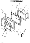 DOOR ASSY Diagram and Parts List for E2900ST P1189401M Amana Microwave