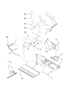 Unit Parts Diagram and Parts List for JFI2589AEP2  Jenn-Air Refrigerator