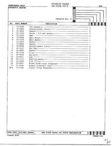 Tub Page 2 Diagram and Parts List for 6835A REV E Norge Washer