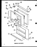 FZ DOOR PARTS Diagram and Parts List for ESBFC16C-G P6023519W G Amana Refrigerator