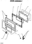 DOOR ASSY Diagram and Parts List for DEFS900I P1189701M Amana Microwave