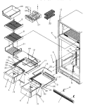CABINET SHELVING Diagram and Parts List for TR522SW P1182701W W Amana Refrigerator