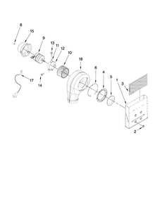 Blower Unit Parts Diagram and Parts List for JED8430BDF18  Jenn-Air Cooktop