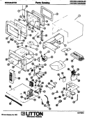 Page 1 Diagram and Parts List for UK80/46A00  Amana Microwave