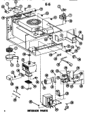 INTERIOR Diagram and Parts List for EMR3 P7339501M Amana Microwave