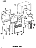 EXTERIOR Diagram and Parts List for EMR3 P7369003M Amana Microwave