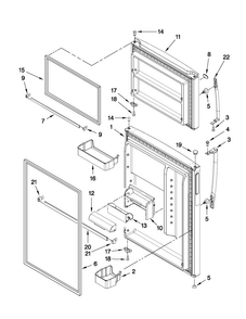 Part Location Diagram of W10838896 Whirlpool HANDLE