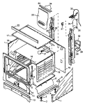 CABINET SECTION Diagram and Parts List for AGC585E P1143082NE Amana Range