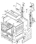 CABINET ASSY Diagram and Parts List for SNP26ZZ0 P1142993NW Amana Range