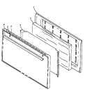 SOLID PANEL OVEN DOOR ASSY Diagram and Parts List for SNP26ZZ0 P1142993NW Amana Range