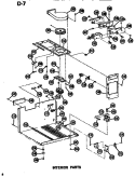 INTERIOR Diagram and Parts List for RR54D P7149005M Amana Microwave