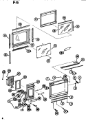 EXTERIOR Diagram and Parts List for RR56 P7311603M Amana Microwave