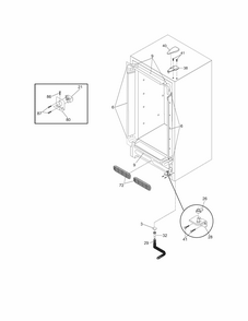 Cabinet Diagram and Parts List for FMR15  Crosley Freezer