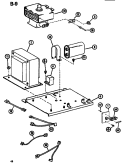 INTERIOR Diagram and Parts List for RL59A P7547303M Amana Microwave