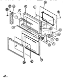 EXTERIOR Diagram and Parts List for RS520 P7701405M Amana Microwave