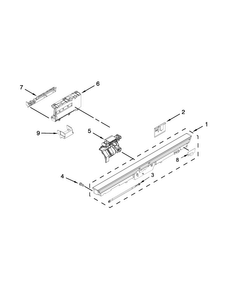 Control Panel And Latch Parts Diagram and Parts List for JDB8000AWB3  Jenn-Air Dishwasher