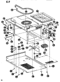 INTERIOR Diagram and Parts List for EMR2 P7220801M Amana Microwave