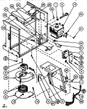 INTERIOR Diagram and Parts List for RS520A P7766604M Amana Microwave