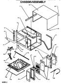 CHASSIS ASSY Diagram and Parts List for RS581SS P1110906M Amana Microwave