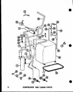 Compressor And Tubing Parts (erhq24/p55200-49c) (erhq30/p55200-52c) (rhq36/p55200-53c) Diagram and Parts List for RHA48-003 P55201-50C Amana Air Conditioner