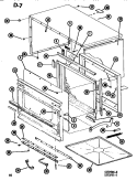 EXTERIOR Diagram and Parts List for RRC57D P7428401M Amana Microwave