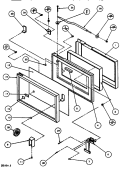 DOOR ASSY Diagram and Parts List for RC514SE P7836201M Amana Microwave